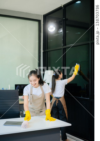 Enhance your office space with professional cleaning services. Spotless desks, hygiene, Enhance your office space with professional cleaning services. Spotless desks, hygiene, 138703786