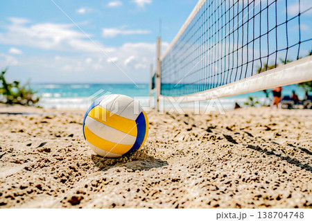 ビーチバレー 138704748
