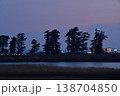 名取川の行灯松夕陽を浴びる 138704850