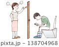 こもりスマホに怒る女性 138704968