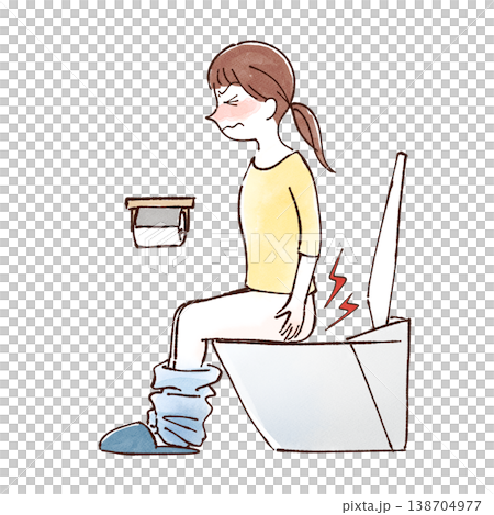 Women suffering from buttock pain 138704977