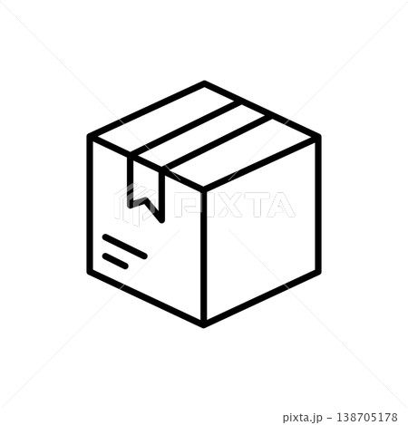 Product Box Package Line Icon Product Box Package Line Icon 138705178