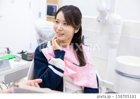 歯科医 診察を受ける患者 歯科医 診察を受ける患者 138705181