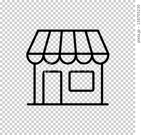 Online Store Front Line Icon Online Store Front Line Icon 138705230