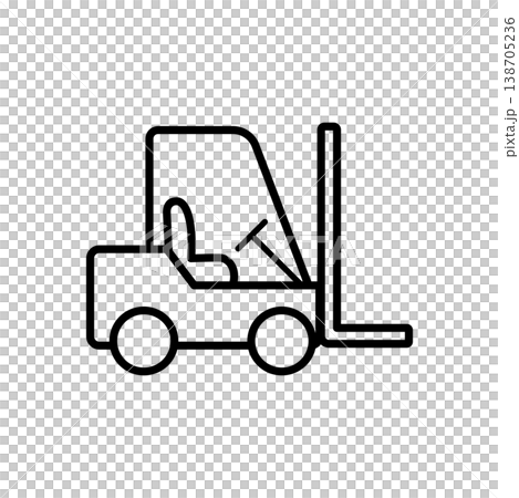 Warehouse Forklift Logistics Icon 138705236