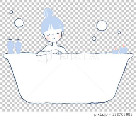 一個在浴缸裡放鬆的女人 138705995