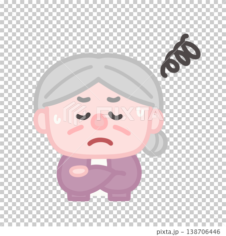 A grandmother who feels confused A grandmother who feels confused 138706446