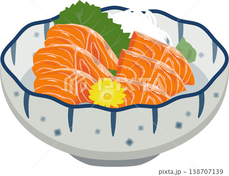 和風小鉢　サーモンのお造り 138707139