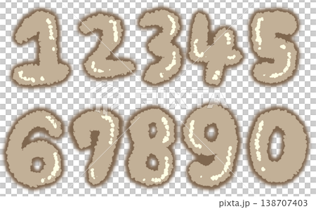 Shiny and fluffy hand-drawn number set - cute pop decorative illustration material Shiny and fluffy hand-drawn number set - cute pop decorative illustration material 138707403
