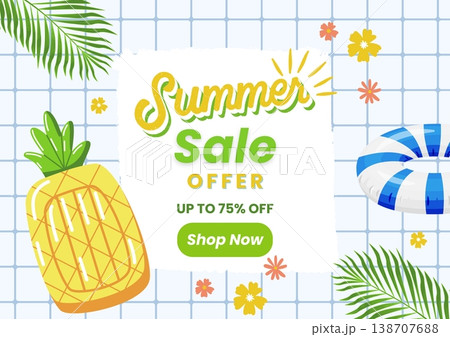 summer sale banner template for seasonal summer summer sale banner template for seasonal summer 138707688