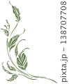 leaf branches corner design decorative ornament isolated on a transparent background 138707708