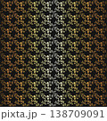 Golden floral plant pattern unique beautiful background design 138709091