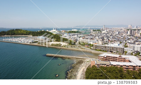 福岡市西区小戸のヨットハーバーからドローンで空撮 福岡市西区小戸のヨットハーバーからドローンで空撮 138709383
