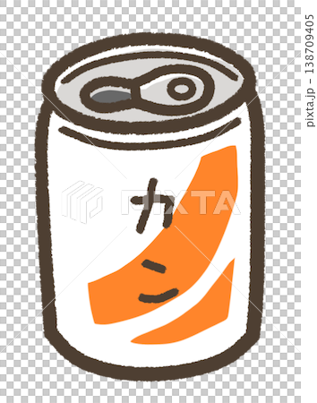 カンと書かれた空き缶 カンと書かれた空き缶 138709405