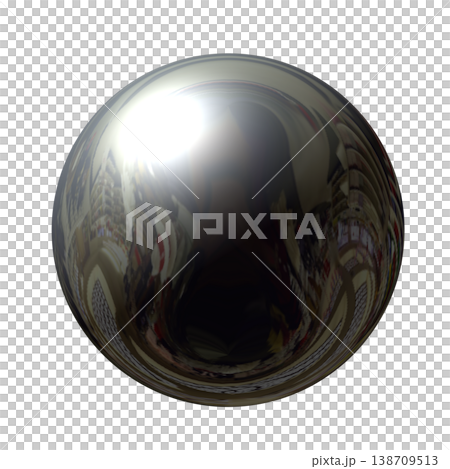 逼真的金屬球（透明背景） 138709513