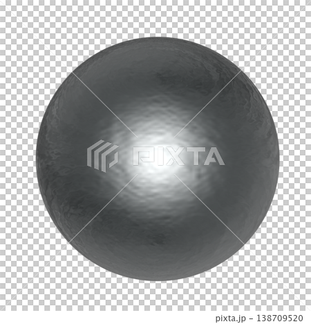 Realistic metal sphere (transparent background) 138709520
