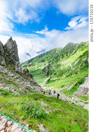 千畳敷カールの絶景　登山道から見下ろす眺望 138710216