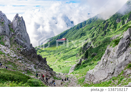 千畳敷カールの絶景　登山道から見下ろす眺望 138710217