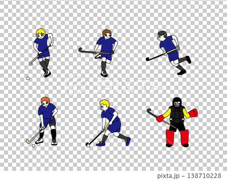フィールドホッケー男子イラスト	 138710228