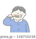 歯磨きをする男の子 138710238
