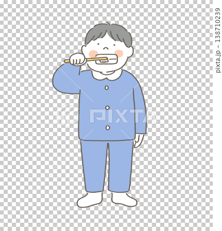 男孩刷牙 138710239