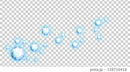 Glowing, diamond-like gemstone decorations against a white background. Glowing, diamond-like gemstone decorations against a white background. 138710418