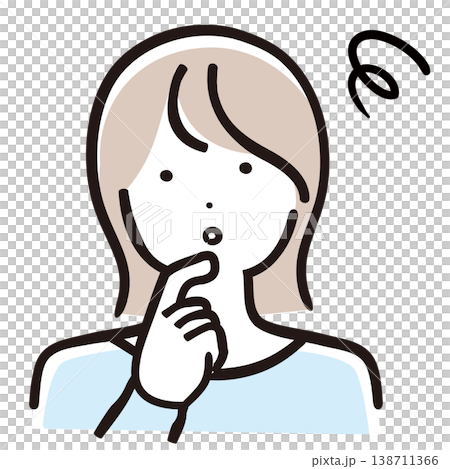 A pastel line drawing illustration of a confused and lost mother. A pastel line drawing illustration of a confused and lost mother. 138711366