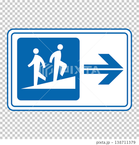Guide sign for ramp 138711379
