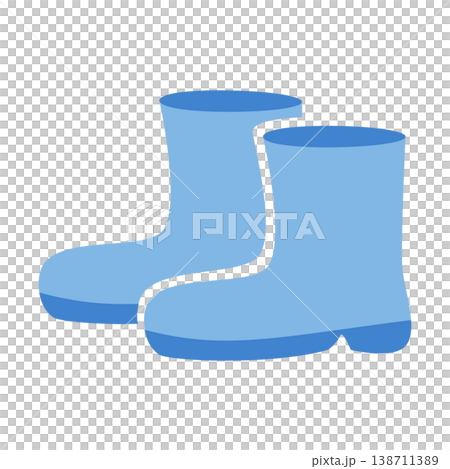 長靴 レインブーツ 梅雨の雨具イラスト 長靴 レインブーツ 梅雨の雨具イラスト 138711389
