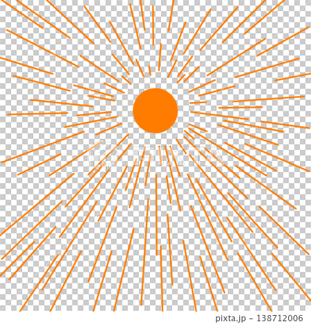 強い太陽の日差しのイラスト 強い太陽の日差しのイラスト 138712006
