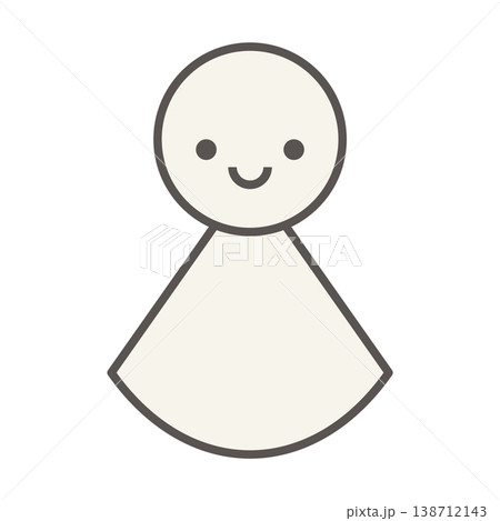 晴れを願うてるてる坊主　かわいいイラスト 138712143