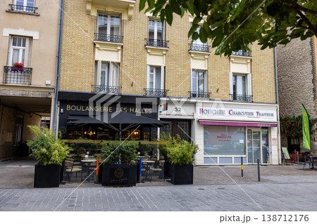 Reims, Marne, Grand-Est, France, August, 28th, 2025, Champagne Area, Tranquil street corner bakery Reims, Marne, Grand-Est, France, August, 28th, 2025, Champagne Area, Tranquil street corner bakery 138712176