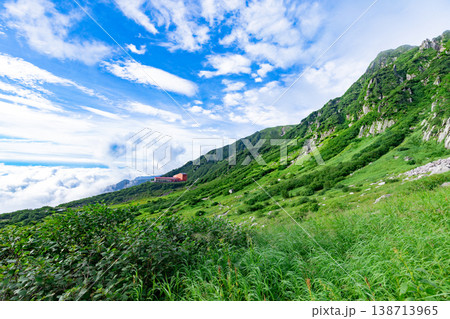 千畳敷カールの絶景 登山道から見下ろす眺望 千畳敷カールの絶景 登山道から見下ろす眺望 138713965