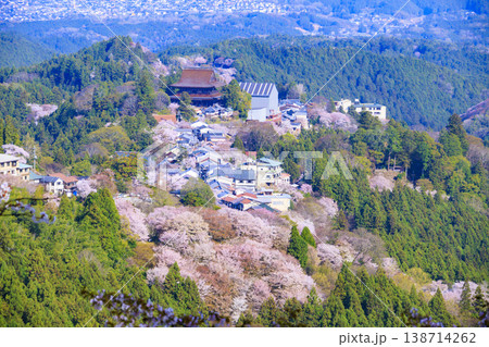 桜満開の世界遺産 早朝の吉野山 桜満開の世界遺産 早朝の吉野山 138714262