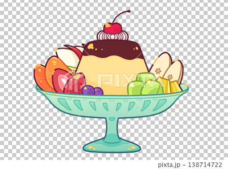 フルーツたっぷりプリンアラモード フルーツたっぷりプリンアラモード 138714722