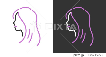 シンプルなヘアサロンアイコン シンプルなヘアサロンアイコン 138715722