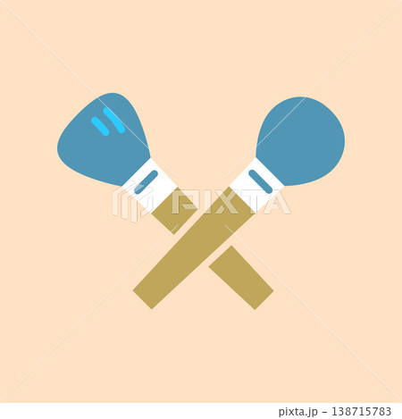 シンプルなメイクブラシアイコン 138715783