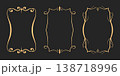 Set of elegant vintage frames. Set of decoration border templates. Vector illustration 138718996