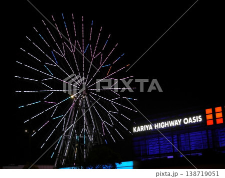 刈谷ハイウェイオアシス 夜の観覧車 刈谷ハイウェイオアシス 夜の観覧車 138719051