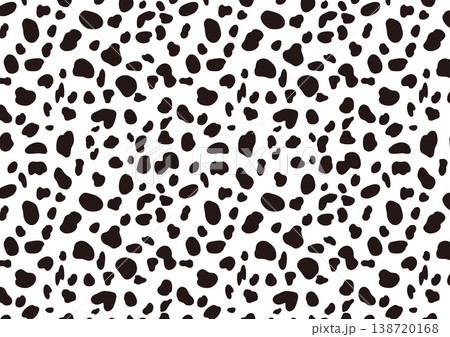 ベーシックな黒と白のダルメシアン柄の背景　 138720168