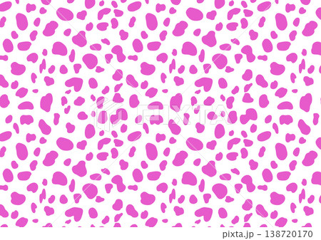 ピンクと白のダルメシアン柄の背景　 138720170