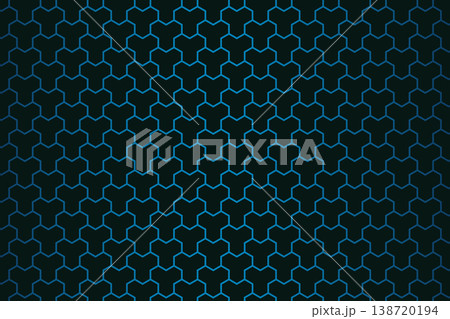 geometric 3d pattern with blue outline polygons vector background 138720194