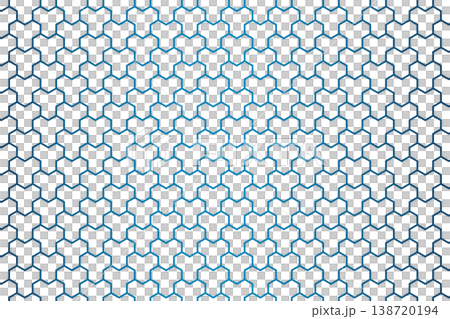 geometric 3d pattern with blue outline polygons vector background 138720194