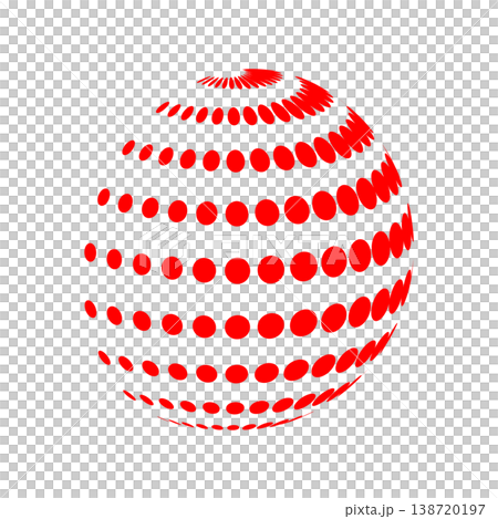 abstract halftone dotted 3d globe sphere vector illustration abstract halftone dotted 3d globe sphere vector illustration 138720197