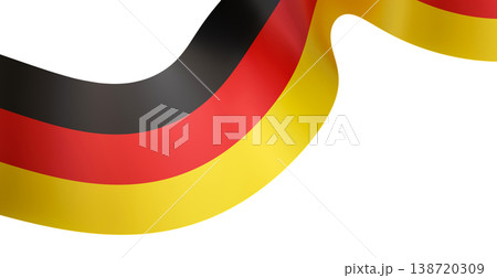 Germany is shown through a 3D cut out of its flag with three colors. The black, red, and yellow colors flow together seamlessly on a clear backdrop Germany is shown through a 3D cut out of its flag with three colors. The black, red, and yellow colors flow together seamlessly on a clear backdrop 138720309