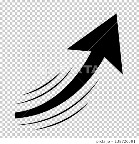 勢いのある矢印 黒 勢いのある矢印 黒 138720391