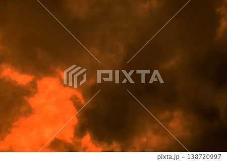 Sky orange sunset dark clouds nature evening red cloud landscape black beautiful summer background 138720997