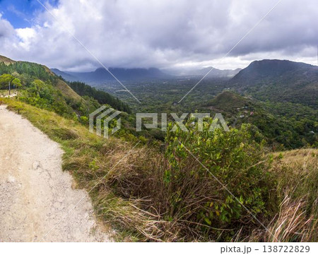 Mountain valley view in Valle de Anton Panama with clouds Mountain valley view in Valle de Anton Panama with clouds 138722829