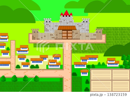 ドット絵のお城の地図 ドット絵のお城の地図 138723159