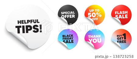 Helpful tips sticker tag. Special offer paper price tags. Helpful tips tag. Education faq sign. Help assistance symbol. Discount, black friday sticker. Promo banner. Vector Helpful tips sticker tag. Special offer paper price tags. Helpful tips tag. Education faq sign. Help assistance symbol. Discount, black friday sticker. Promo banner. Vector 138723258